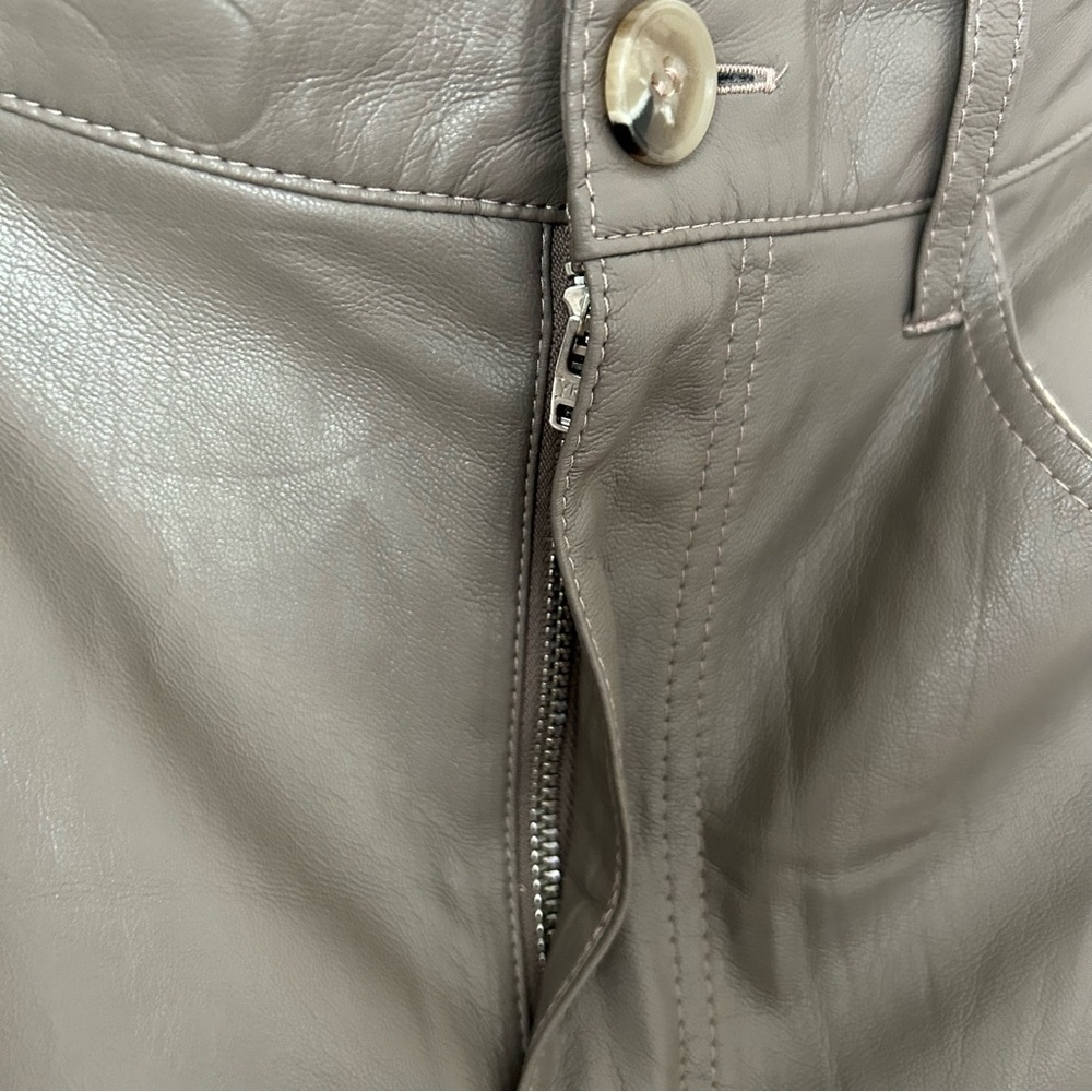 Nanushka Vinni Vegan Leather Pants in Clay - Picture 5 of 7